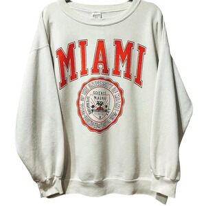 University of Miami VTG UM U of M Galt Sand Crewneck Sweatshirt Magna Veritas XL